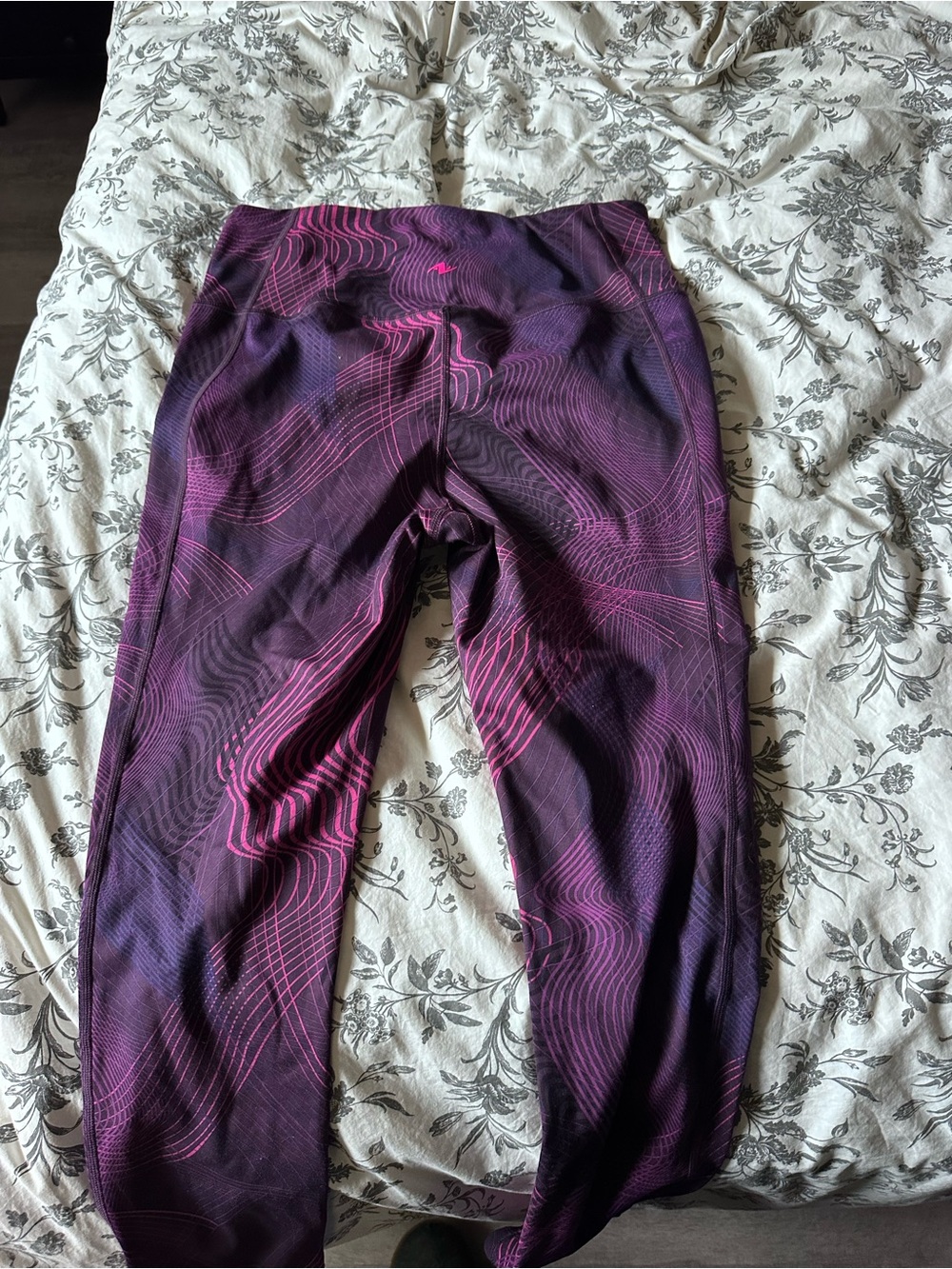Athletic Works Purple and Pink Ladies' Patterned Active Leggings